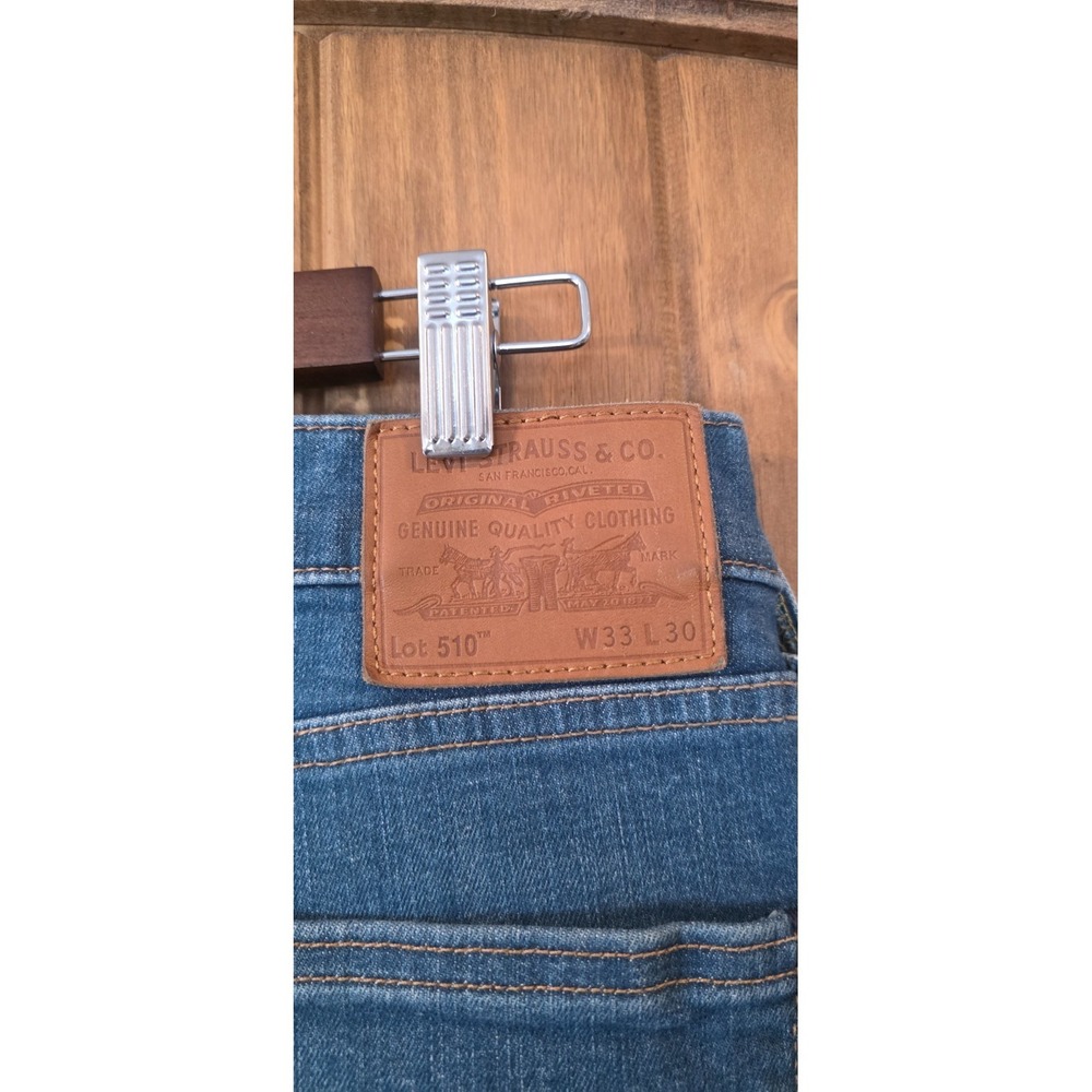 Levi's Lot 510 Jeans Womens 33x30 Blue Mid Wash Stretch Tapered Leg 5-Pocket‎ - Picture 6 of 7
